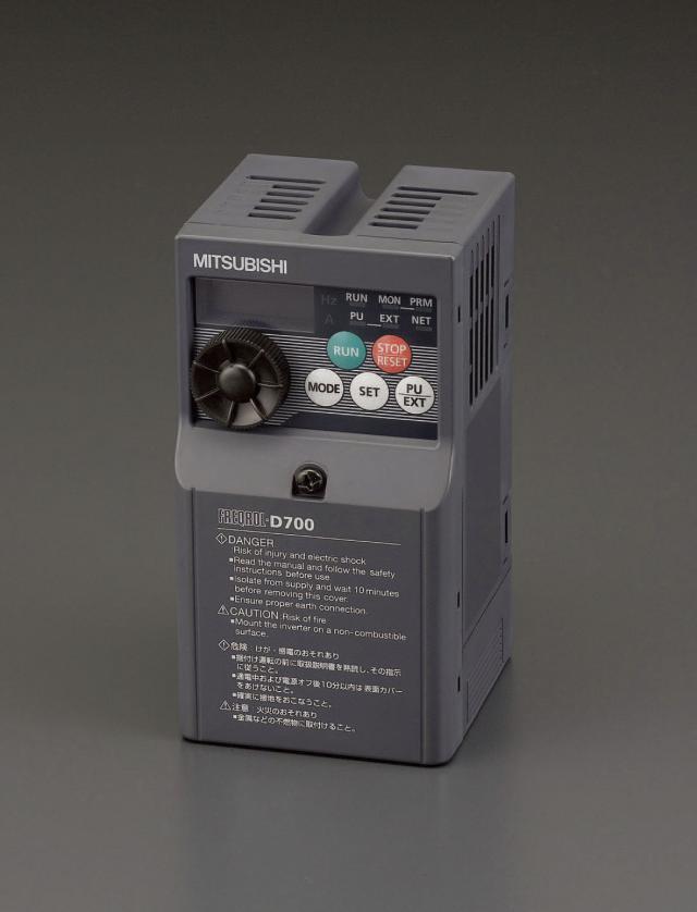 エスコ ESCO 400V/0.75kw インバーター 3相モーター制御用 EA940MX-407 WO店