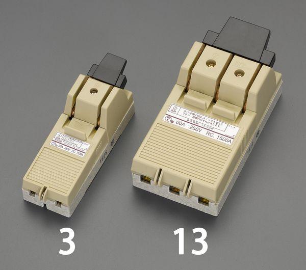 エスコ ESCO 150A/2極 カバースイッチ(爪付ヒューズ用) EA940NR-6 WO店