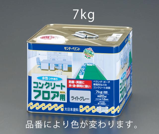 エスコ ESCO 7kg 水性コンクリートフロア用塗料 若竹色 EA942EH-4 WO店