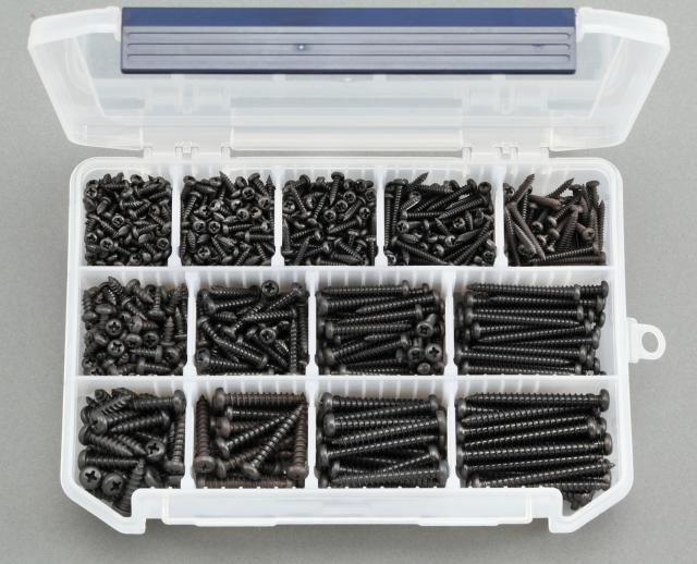 エスコ ESCO M3-M5 ナベ頭タッピングビスセット ステンレス/黒色 EA949AR-1 WO店
