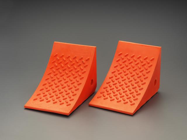 エスコ ESCO 280x200x200粍 銀輪車輪止め ウレタン製/2個組 EA984空想科学小説-5A WO店