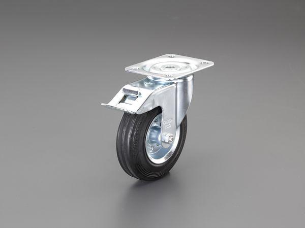 エスコ ESCO 160mm キャスター(自在金具・ブレーキ付/耐熱) EA986GL-23 WO店