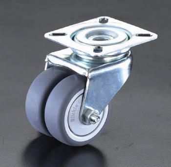 エスコ ESCO 75mm キャスター 自在金具・ツインホイール EA986GN-75 WO店の通販は 6,131円