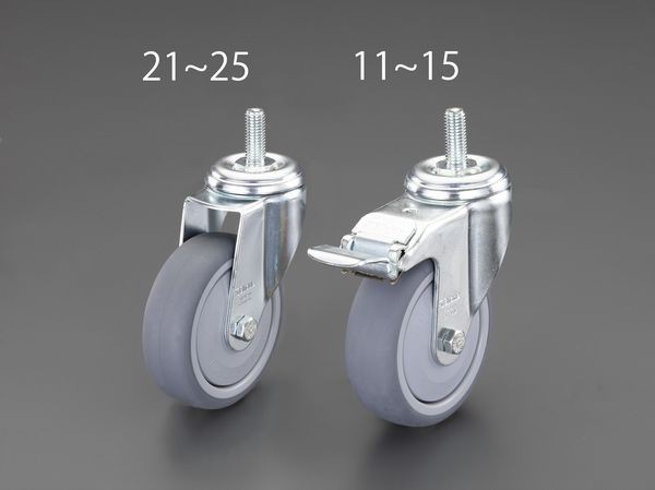 エスコ ESCO 100mm/M12 キャスター(自在金具･ねじ式) EA986GQ-23 WO店の通販は