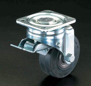 エスコ ESCO 200mm キャスター 自在金具・前輪ブレーキ付 EA986HJ-14 WO店の通販は