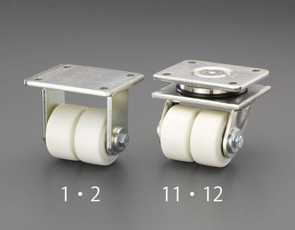 エスコ (ESCO) 100mm キャスター(自在金具) EA986JE-100 100mm キャスター(自在金具・ﾌﾞﾚｰｷ付) エスコ 100mm キャスター(自在