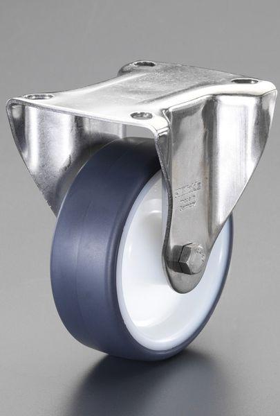 エスコ ESCO 100mm キャスター(固定金具・ステンレス製) EA986LC-100A WO店