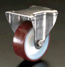 エスコ ESCO 200mm キャスター 固定金具・ステンレス製 EA986LC-200 WO店の通販は 20,077円