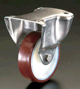 エスコ ESCO 125mm キャスター 固定金具・ステンレス製 EA986LG-125 WO店の通販は 11,342円