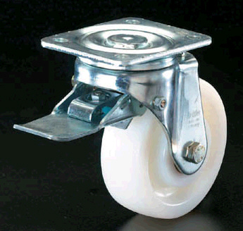 エスコ ESCO 125mm キャスター 自在・後ブレーキ付・ステンレス製 EA986LM-2 WO店