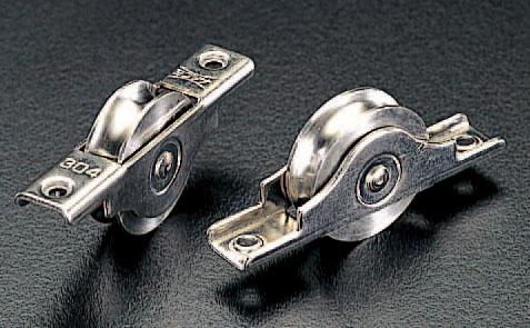 エスコ ESCO 50mm 戸 車 丸溝・ステンレス製/2個 EA986RE-4 WO店