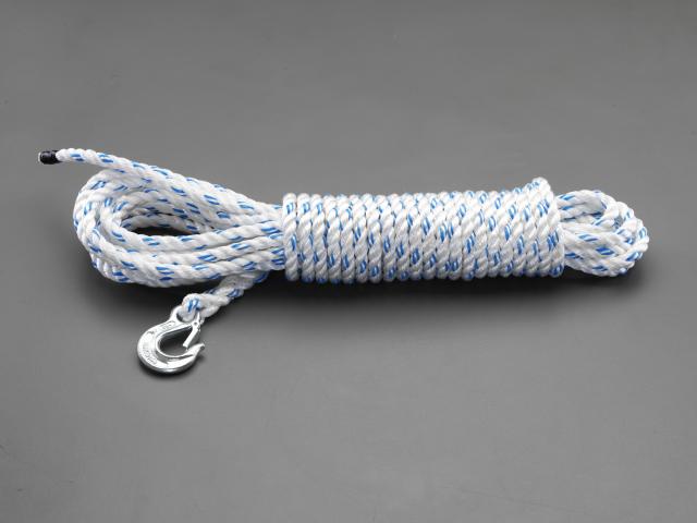 エスコ ESCO 12.7mmx15m ロープ フック付 EA988ME-115 WO店