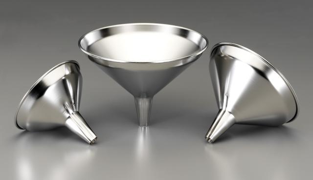 エスコ ESCO 120-180mm じょうご ステンレス製/3個組 EA992CA WO店の通販は 7,952円