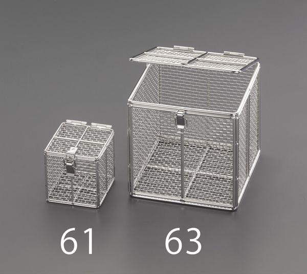 エスコ ESCO 100x100x100mm バスケット(フタ付ステンレス製) EA992CV-61 WO店 14,853円