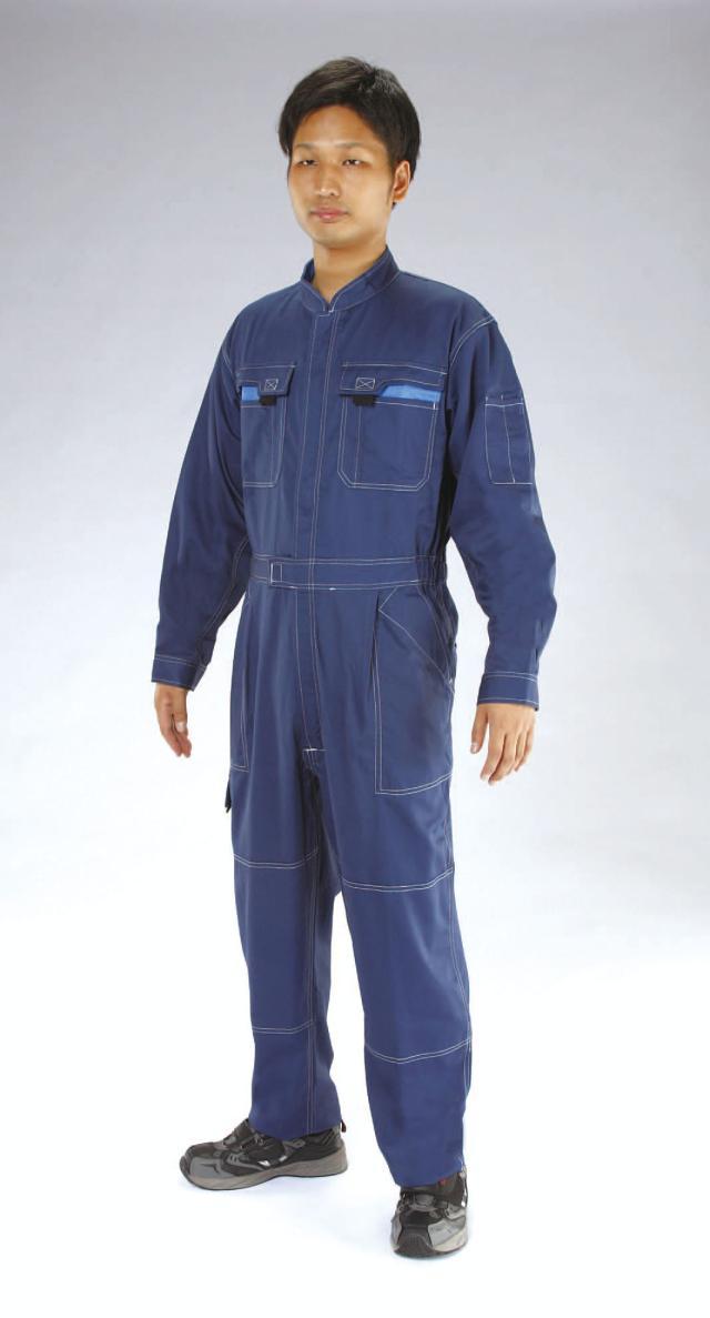 エスコ ESCO Ｌ 継ぎ作業服 帯電防止/ネイビー EA996AC-52 WO店の通販は