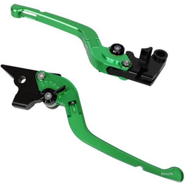 ユーカナヤ U-KANAYA ビレットレバーセット 可倒式Rタイプ FZ8、フェザー8 緑 YA034-020-0707 WO店