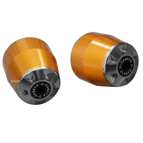 ユーカナヤ U-KANAYA アルミビレット バーエンド 04年-09年 FZ6R、FZ6-S ゴールド/チタン BEGD-YA004-TI WO店