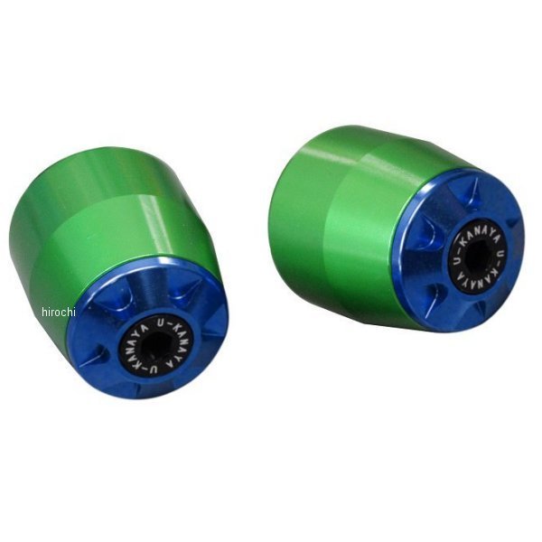ユーカナヤ U-KANAYA アルミビレット バーエンド 04年-09年 FZ6R、FZ6-S 緑/青 BEGR-YA004-BL WO店