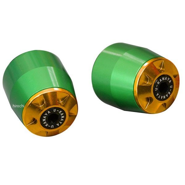 ユーカナヤ U-KANAYA アルミビレット バーエンド 04年-09年 FZ6R、FZ6-S 緑/ゴールド BEGR-YA004-GD WO店の通販は