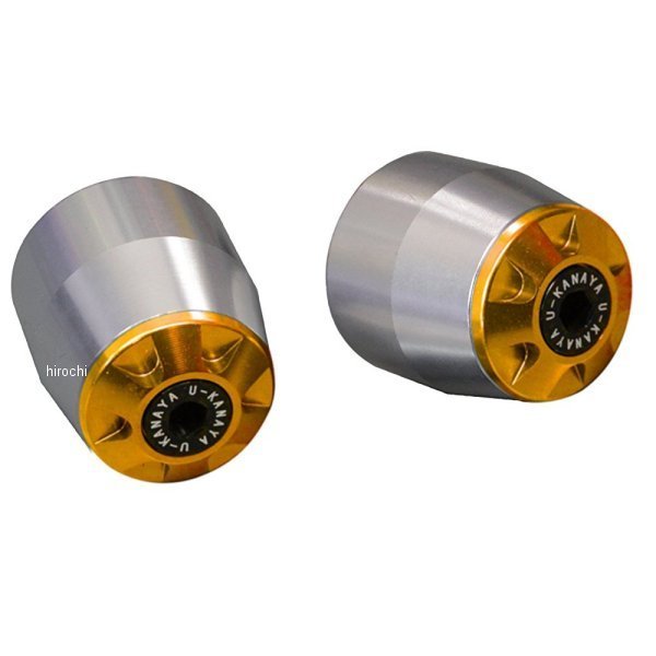 ユーカナヤ U-KANAYA アルミビレット バーエンド 04年-13年 グランドマジェスティ400 SH04J シルバー/ゴールド BESV-YA037-GD WO店