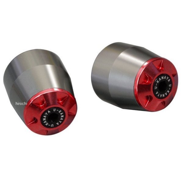 ユーカナヤ U-KANAYA アルミビレット バーエンド 04年-09年 FZ6R、FZ6-S チタン/赤 BETI-YA004-RD WO店