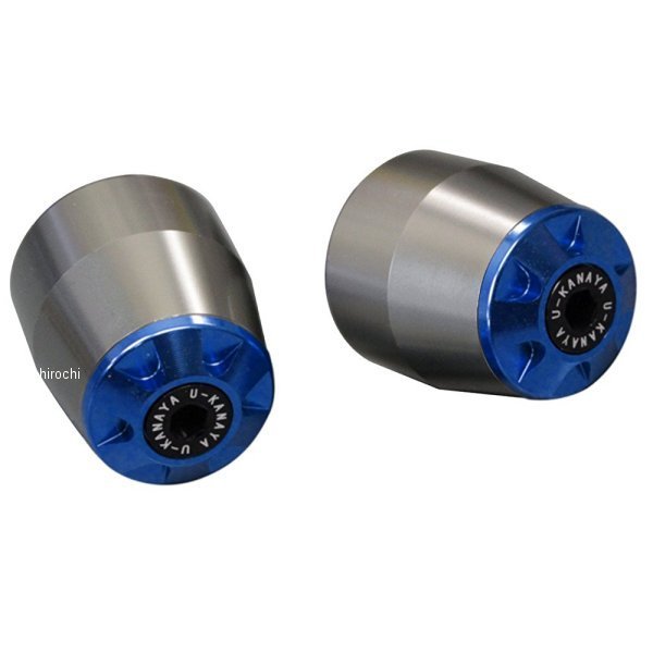 ユーカナヤ U-KANAYA アルミビレット バーエンド 全年式 XJR1300、XJR1200 チタン/青 BETI-YA011-BL WO店