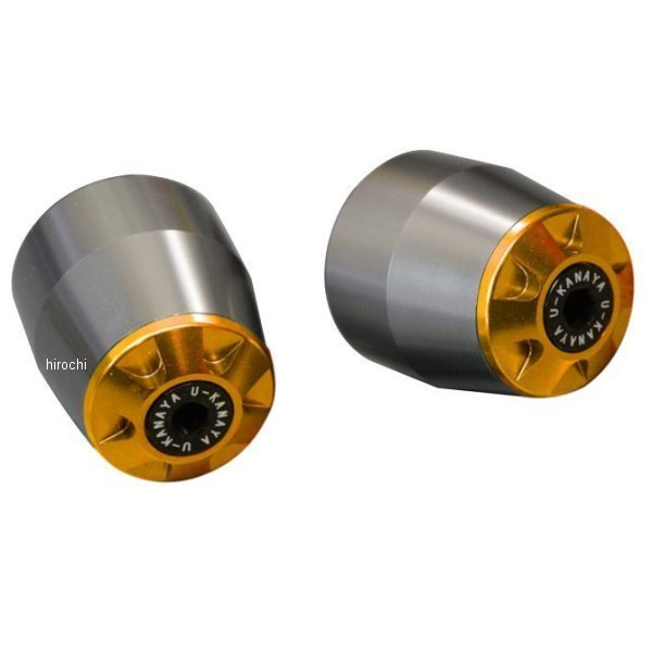 ユーカナヤ U-KANAYA アルミビレット バーエンド 14年 マジェスティS155 SMAX155 チタン/ゴールド BETI-YA045-GD WO店 5,309円