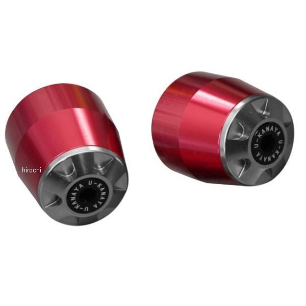 ユーカナヤ U-KANAYA アルミビレット バーエンド 04年-07年 グランドマジェスティ250 SG15J 赤/チタン BERD-YA036-TI WO店