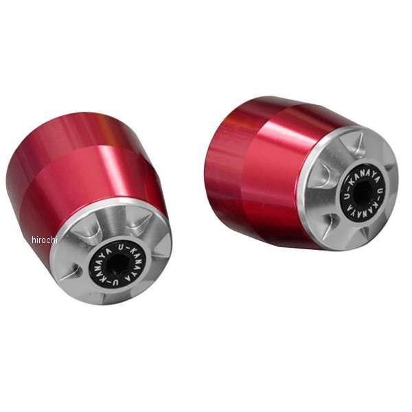 ユーカナヤ U-KANAYA アルミビレット バーエンド 14年 MT-10、MT10SP 赤/シルバー BERD-YA047-SV WO店