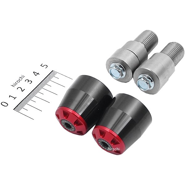 ユーカナヤ U-KANAYA アルミビレット バーエンド 14年 MT-10、MT10SP 黒/赤 BEBK-YA047-RD WO店の通販は