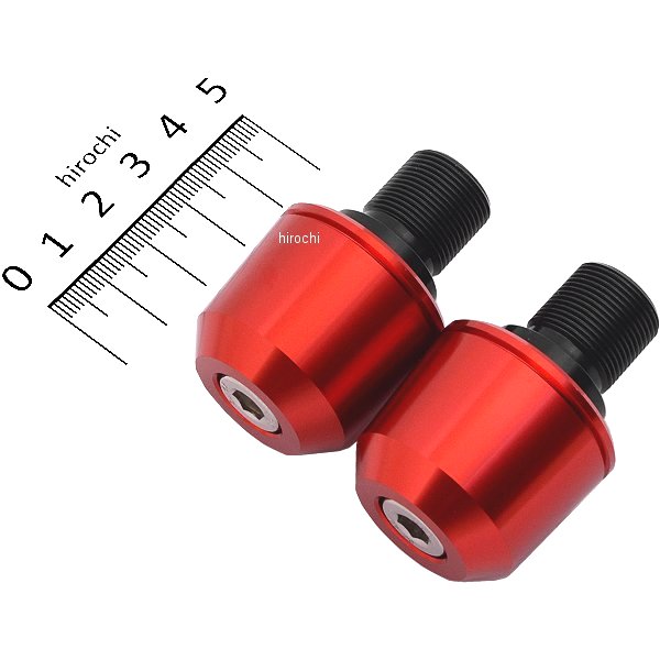 ポッシュ POSH ミドルウエイトバーエンド M17 カワサキ用 赤 WO店