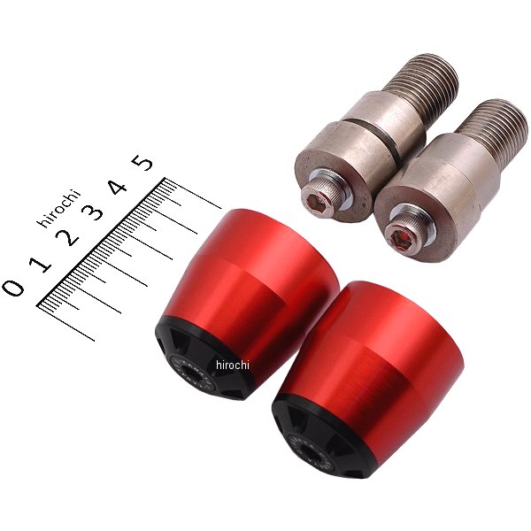 ユーカナヤ U-KANAYA アルミビレット バーエンド 14年 マジェスティS155 SMAX155 赤/黒 BERD-YA045-BK WO店