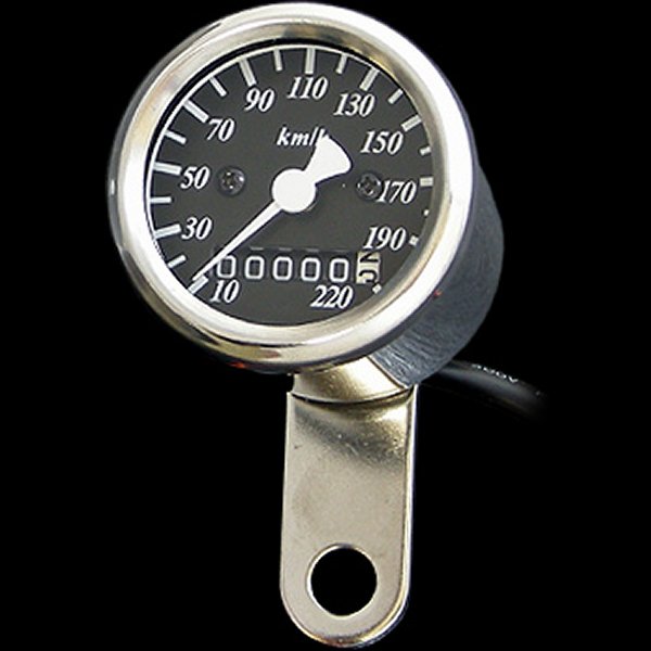 ネオファクトリー 48mm アナログ スピードメーター 黒盤 1:1 95年以前 ハーレー 001290 WO店