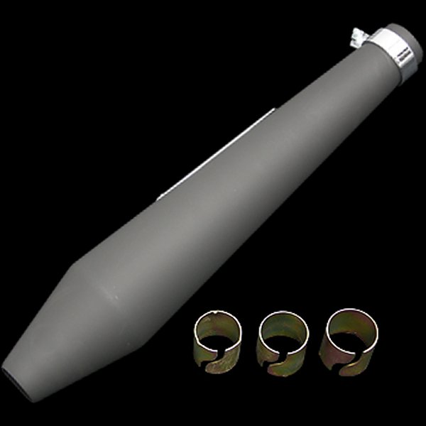 ネオファクトリー メガホンマフラー タイプ2 黒 1個売り 003665 WO店