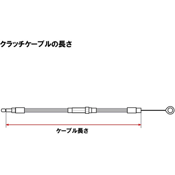 ネオファクトリー 78インチ クラッチケーブル プラチナコート 87年以降 5速 BigTwin 009708 WO店_2