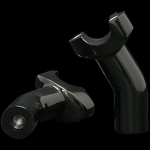 ネオファクトリー 3-1/2インチ プルバックライザー ブラック WO店その他バイク用品