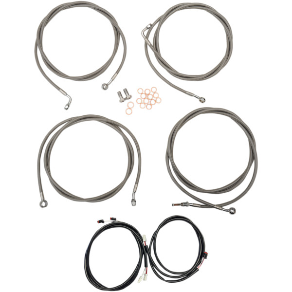 LAチョッパーズ LA Choppers ケーブルポン付キット ステン 17年以降 FLH ABS 8インチ用 0662-0555 WO店