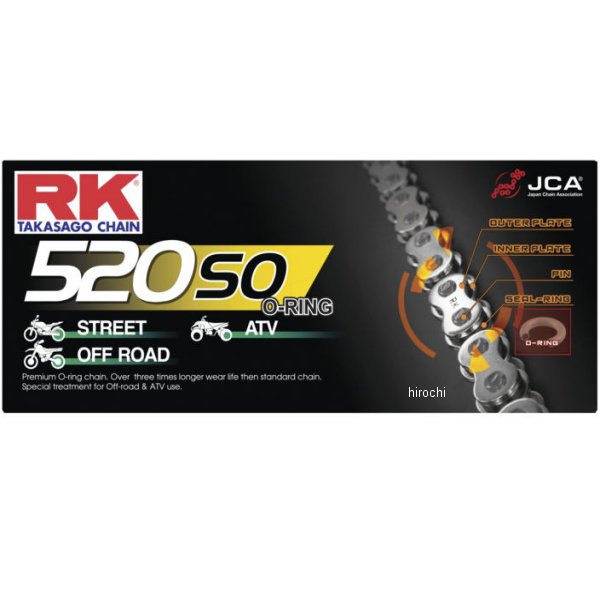 アールケー RK チェーン 520SO-114 182316-TR WO店の通販は
