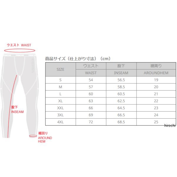 RSU321 RSタイチ RSTaichi 春夏モデル クールライド スポーツ アンダーパンツ 黒 4XLサイズ 4997035008131 WO店