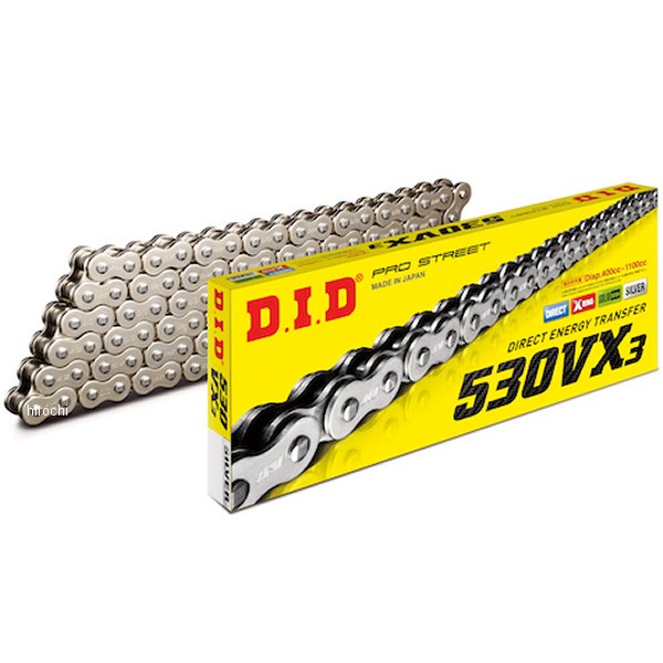 DID 大同工業 チェーン 530VX3 VXシリーズ Xリング シルバー 120L カシメ WO店