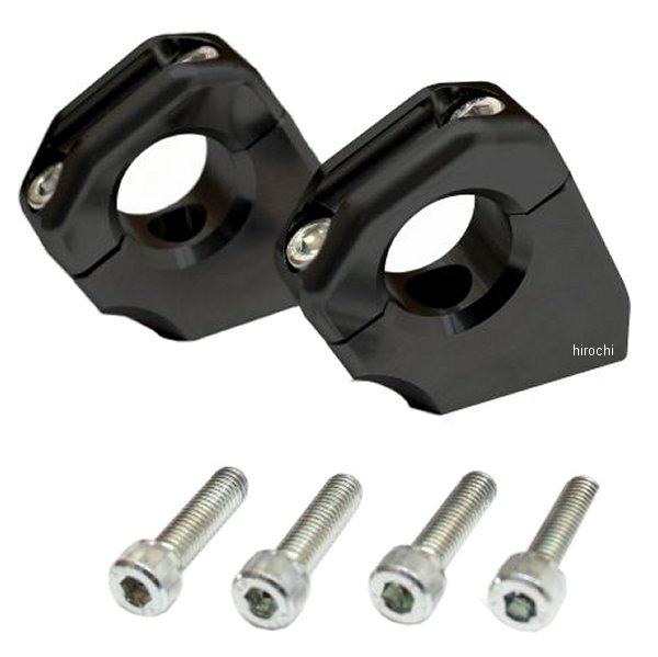 アクティブ ACTIVE φ28.6 ハンドル ポスト 2穴 M8×P1.25 黒 WO店