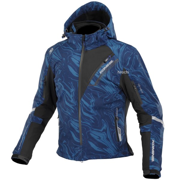 コミネ プロテクトソフトシェルウインターパーカ M ネイビー バイク
