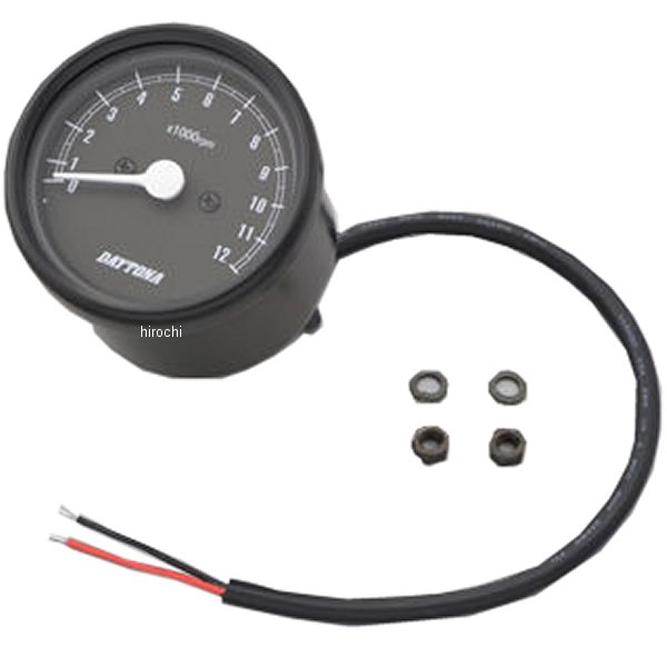 デイトナ 機械式タコメーター φ60 LED照明 12000rpm 黒/黒 汎用 WO店の通販は