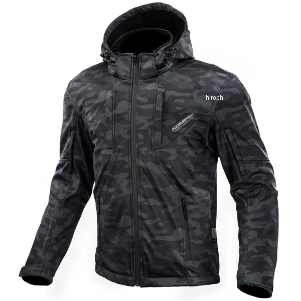JK-602 コミネ KOMINE 秋冬モデル P S-SHELL S パーカー ネオ 黒/カモ Mサイズ 4573325765641 WO店