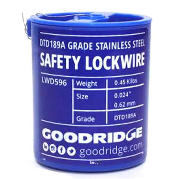 グッドリッジ ビルドアライン ロックワイヤー 0.6mm ステンレス LWD596 WO店