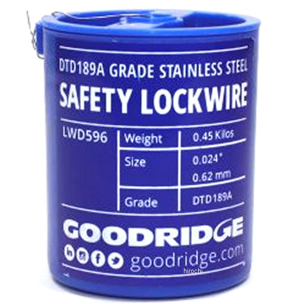 グッドリッジ ビルドアライン ロックワイヤー 0.8mm ステンレス LWD597 WO店