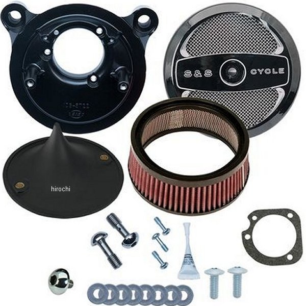 S&amp;S ステルスエアクリーナーキット AIR1カバー 01年-17年 ツインカム EFI WO店_1