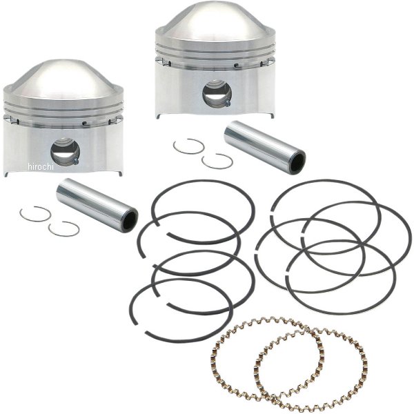 S&S 3-7/16 鍛造ピストンセット+.020 41年-78年 74インチHD WO店