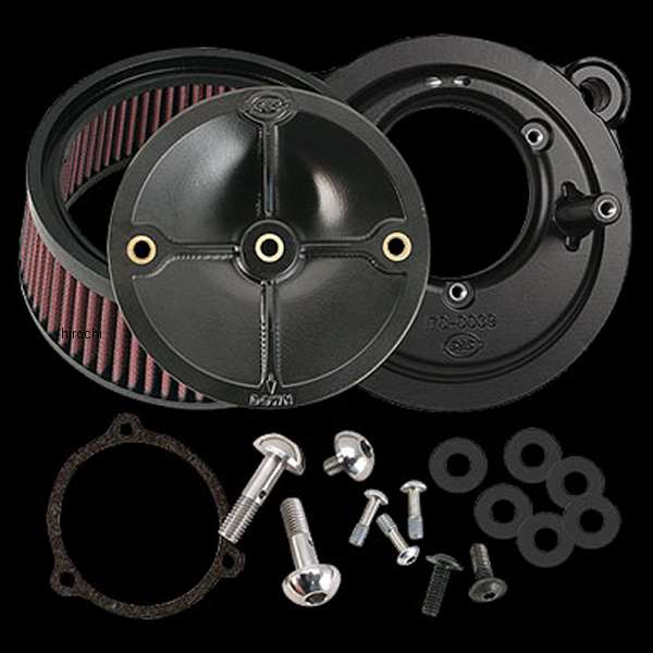 S&amp;S ステルスエアクリーナーキット カバー無しストットルバイワイヤ 70mm B2 WO店