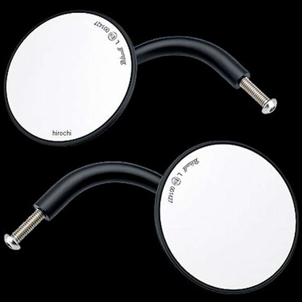 ビルトウェル Biltwell ユーティリティショートステムラウンドワイドミラーセット 黒 WO店